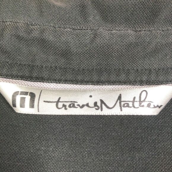 Travis Mathew Golf Polo Mens XXL Black Short Sleeve FADED Worn - Picture 4 of 11